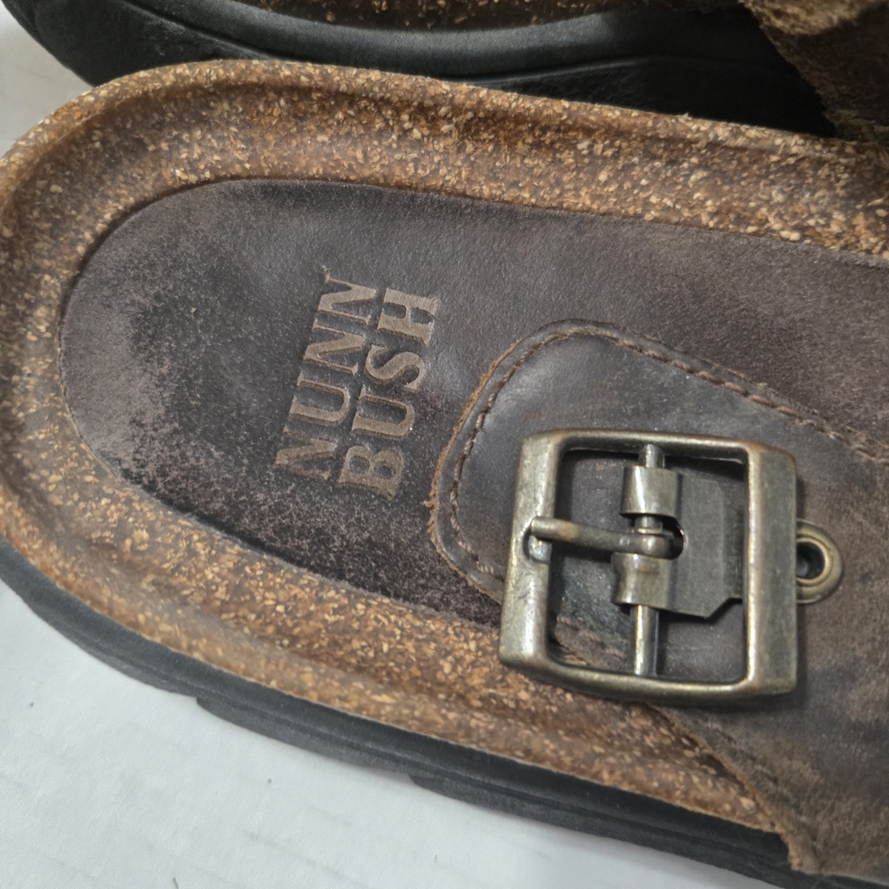 Nunn Bush Dark Brown Leather Sandals with Buckle - Picture 3 of 6